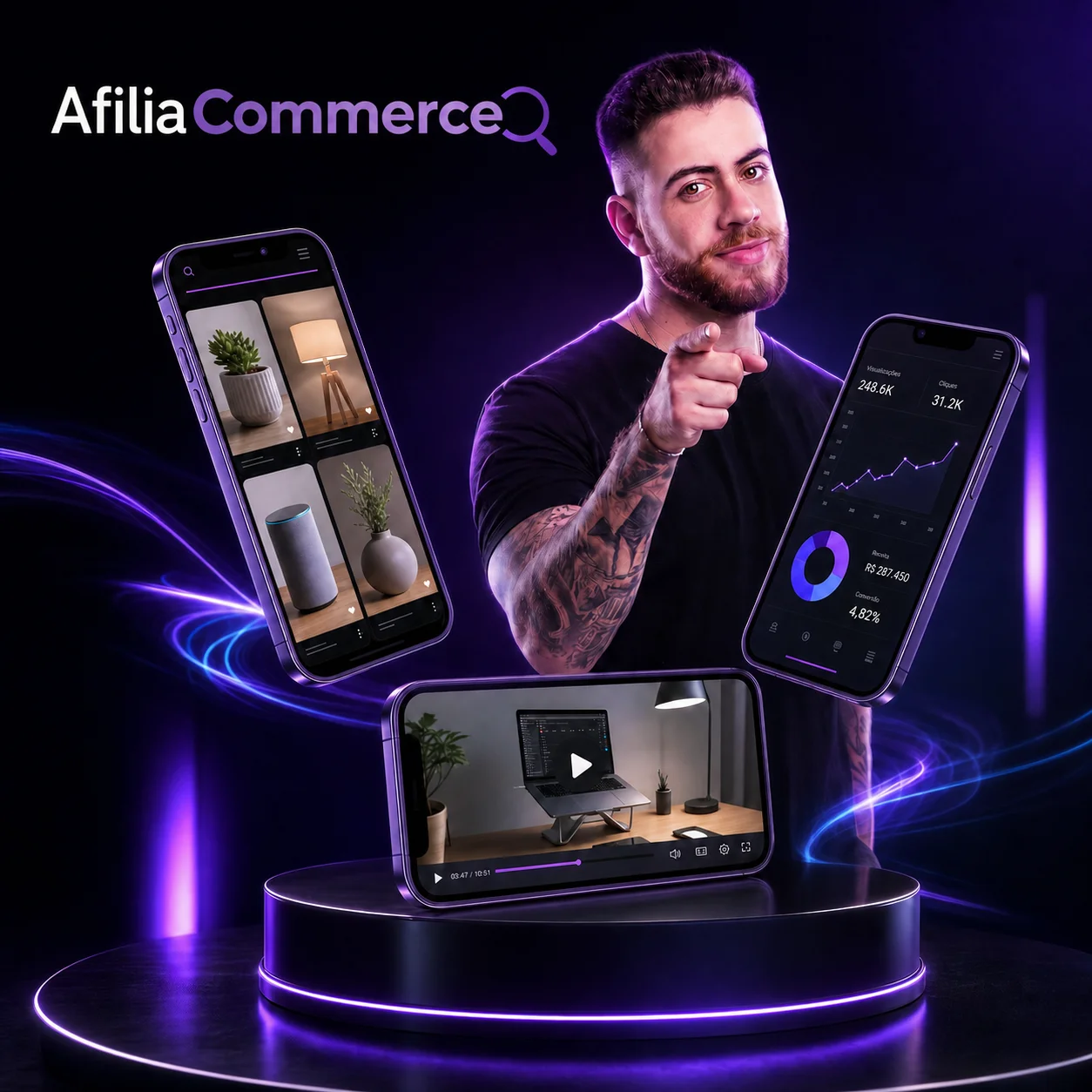 Mockup do curso Afiliacommerce